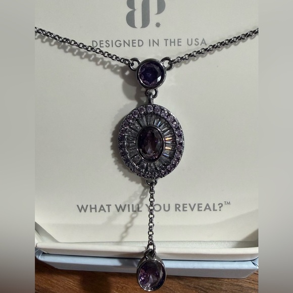 Bomb Party NK36515 She Makes All The Moves Amethyst Necklace NEW - Picture 3 of 6